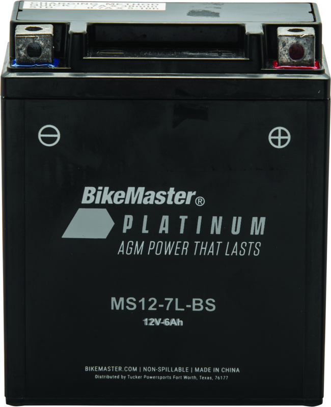 BikeMaster AGM Battery - MS12-7L-BS Batteries BikeMaster