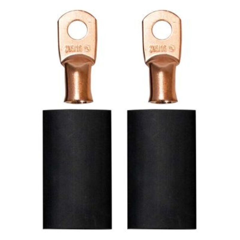 Moroso 5/16in Dia Stud 2 GA Wire Crimp/Solder Battery Cable Terminal Kit (2 Pack) Battery Accessories Moroso