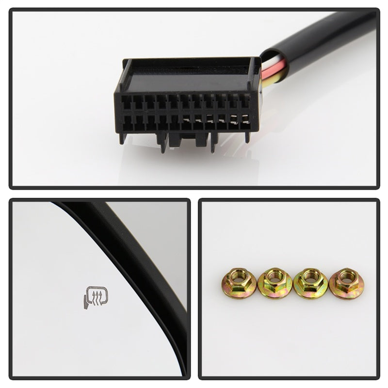 xTune 08-15 Ford F-250 SD Heated Adj LED Signal Power Mirror - Smk (MIR-FDSD08S-G4-PW-RSM-SET) Side Mirrors SPYDER