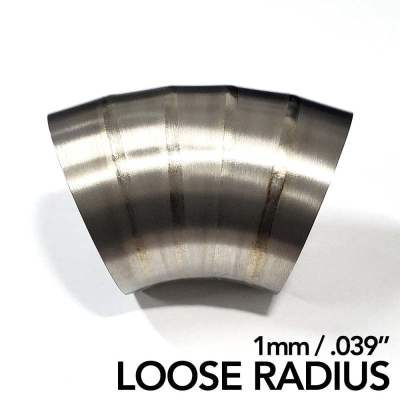 Ticon Industries 3in Dia 1.6D Loose Radius 90Deg Bend 1mm/.039in Pre Welded Titanium Pie Cut - 10pk Titanium Tubing Ticon
