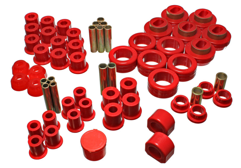 Energy Suspension 81-87 Chevy/GMC 4WD (W/ Stock Front Springs) Red Hyper-flex Master Bushing Set Bushing Kits Energy Suspension