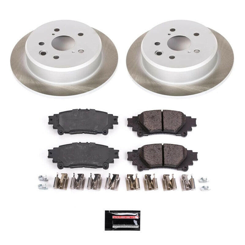 Power Stop 14-15 Lexus IS250 Rear Semi-Coated Rotor Kit Brake Kits - Performance Blank PowerStop
