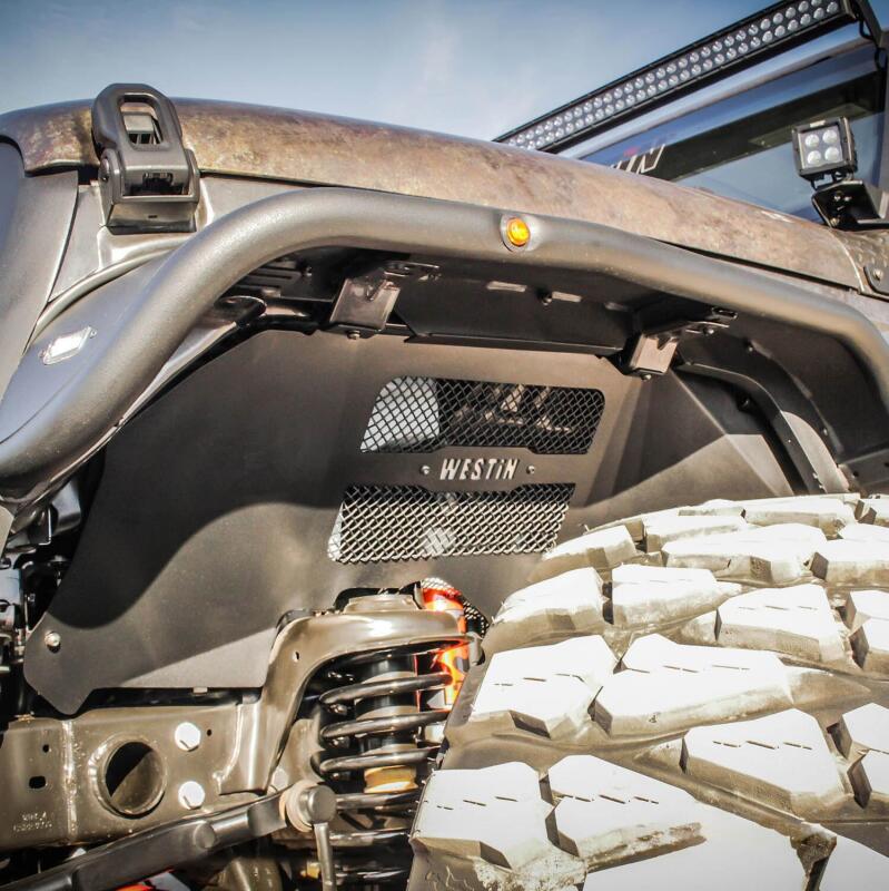 Westin 18-20 Jeep Wrangler JL Inner Fenders - Front - Textured Black Fenders Westin