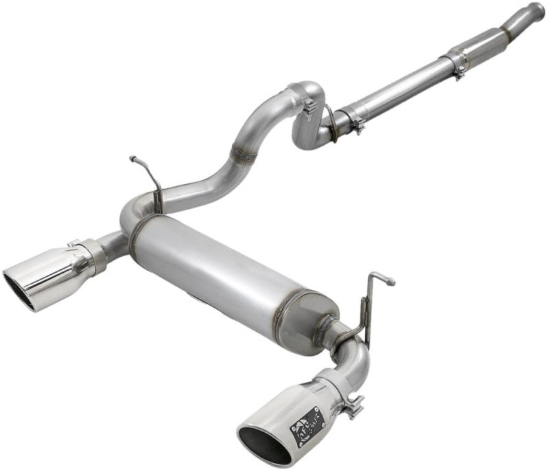 aFe Rebel Series 409 Stainless Steel Cat-Back Exhaust 18-21 Jeep Wrangler JL 2.0L (t) - Polished Tip Catback aFe