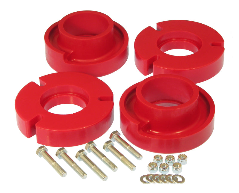 Prothane 04+ Ford F150 Front Coil Spring 2.5in Lift Spacer - Red Spring Insulators Prothane