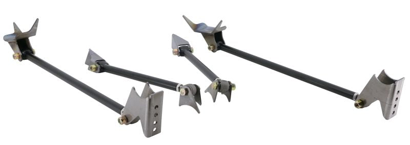 Ridetech Universal Weld-in Triangulated 4 Link Kit Black Powdercoated Shock Mounts & Camber Plates Ridetech