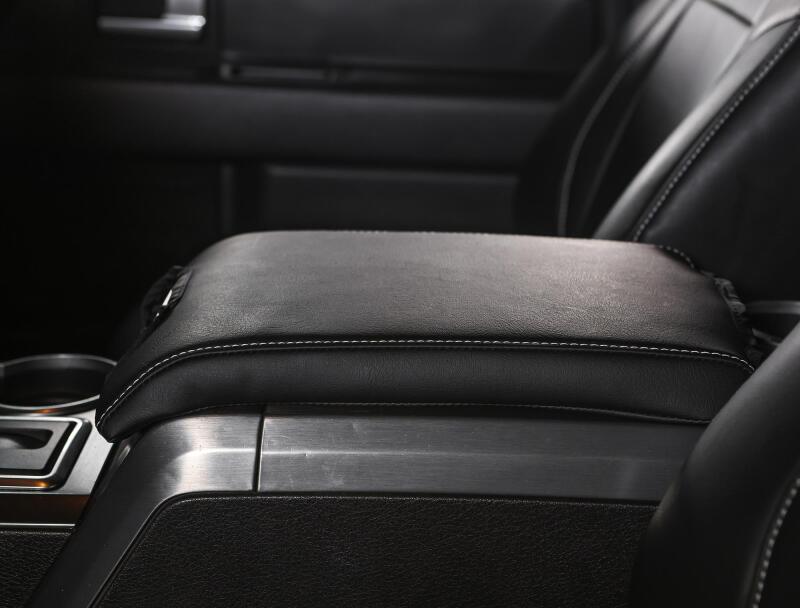 PRP 10-14 Ford Raptor Center Console Cover- Black with Silver Stitch Dash & Interior Trim PRP Seats