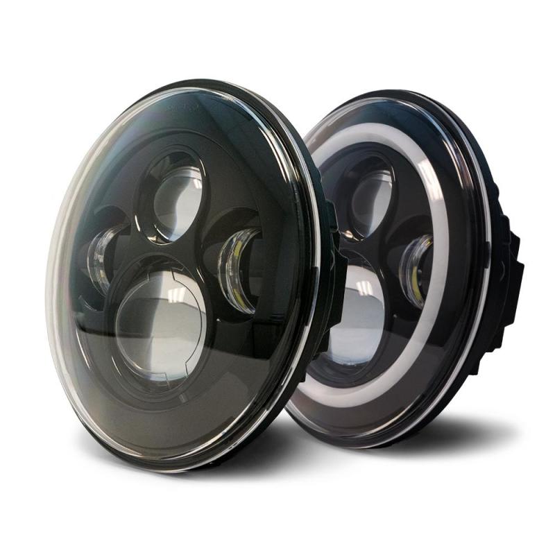 DV8 Offroad 07-18 Jeep Wrangler JK LED Projector Headlights w/ Angel Eyes Headlights DV8 Offroad