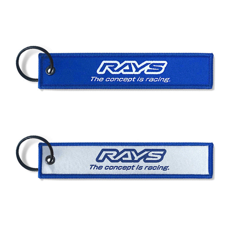 RAYS Official Key Tag 24S 142mm x 29mm Key Ring 30mm Headwear Rays