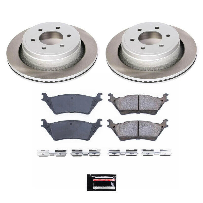 Power Stop 12-18 Ford F-150 Rear Semi-Coated Rotor Kit Brake Kits - Performance Blank PowerStop