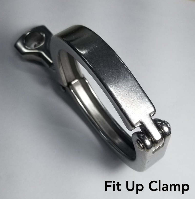 Ticon Industries 1.5in Stainless Steel Tri-Clover Clamp Heavy Duty Single Pin w/Silicone Gasket Clamps Ticon