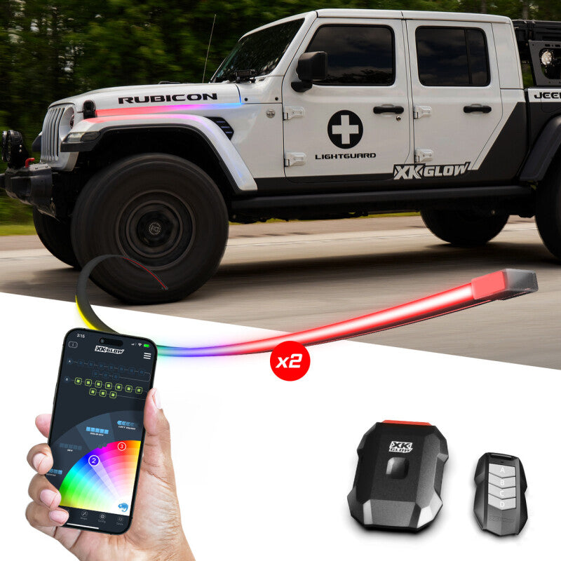 XK Glow Addressable Accent Light Strip Kit For Jeep Light Accessories and Wiring XKGLOW