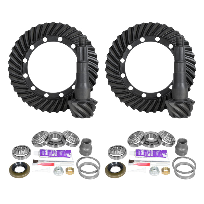 Yukon Gear Ring & Pinion Gear Kit Package Front & Rear with Install Kits - Toyota 9.5/9.5 Differential Install Kits Yukon Gear & Axle