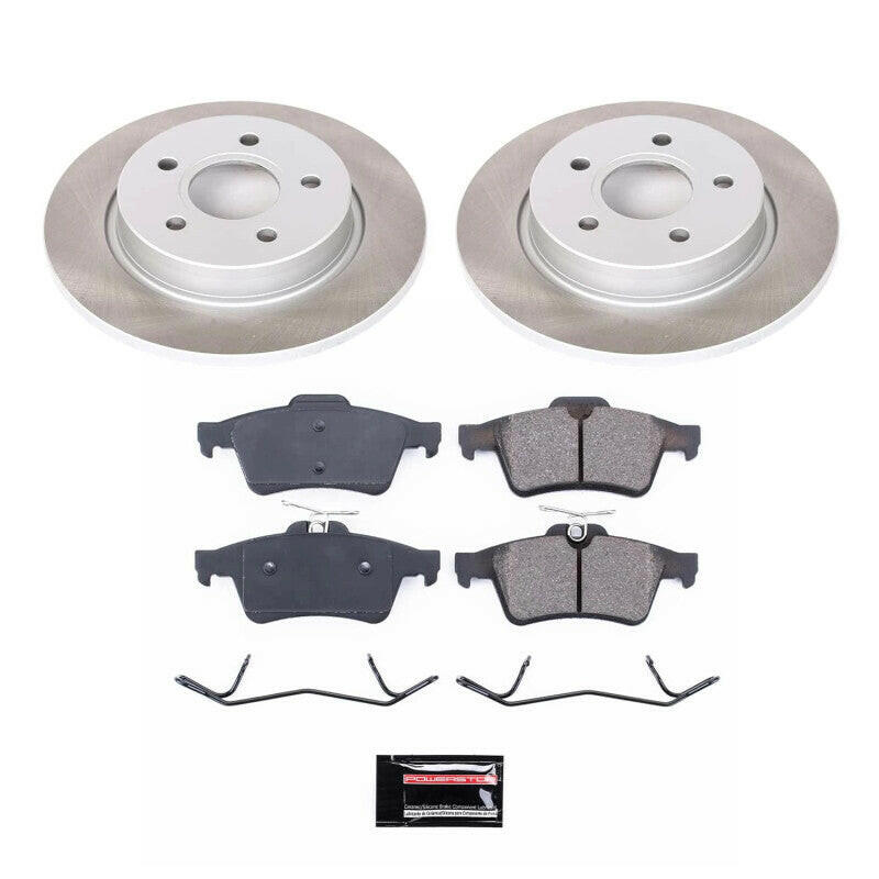 Power Stop 12-18 Ford Focus Rear Semi-Coated Rotor Kit Brake Kits - Performance Blank PowerStop
