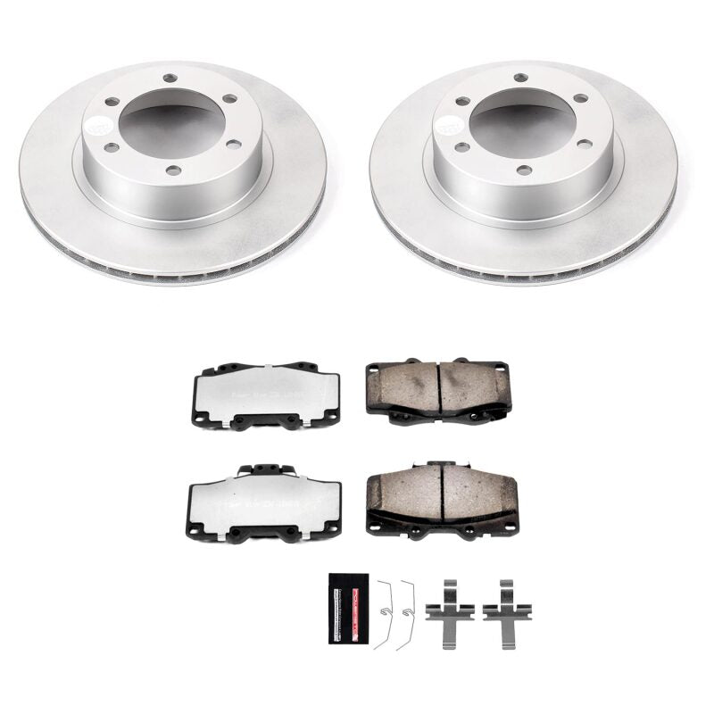Power Stop 95-02 Toyota 4Runner Front Z36 Coated Truck & Tow Brake Kit Brake Kits - Performance Blank PowerStop