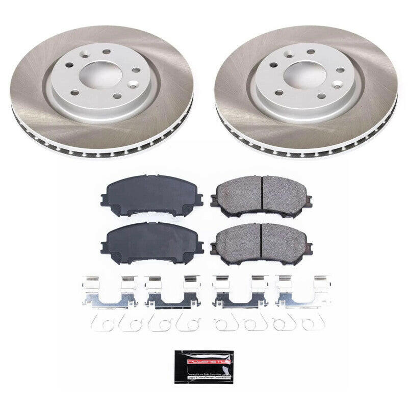 Power Stop 17-22 Nissan Rogue Sport Front Semi-Coated Rotor Kit Brake Kits - Performance Blank PowerStop