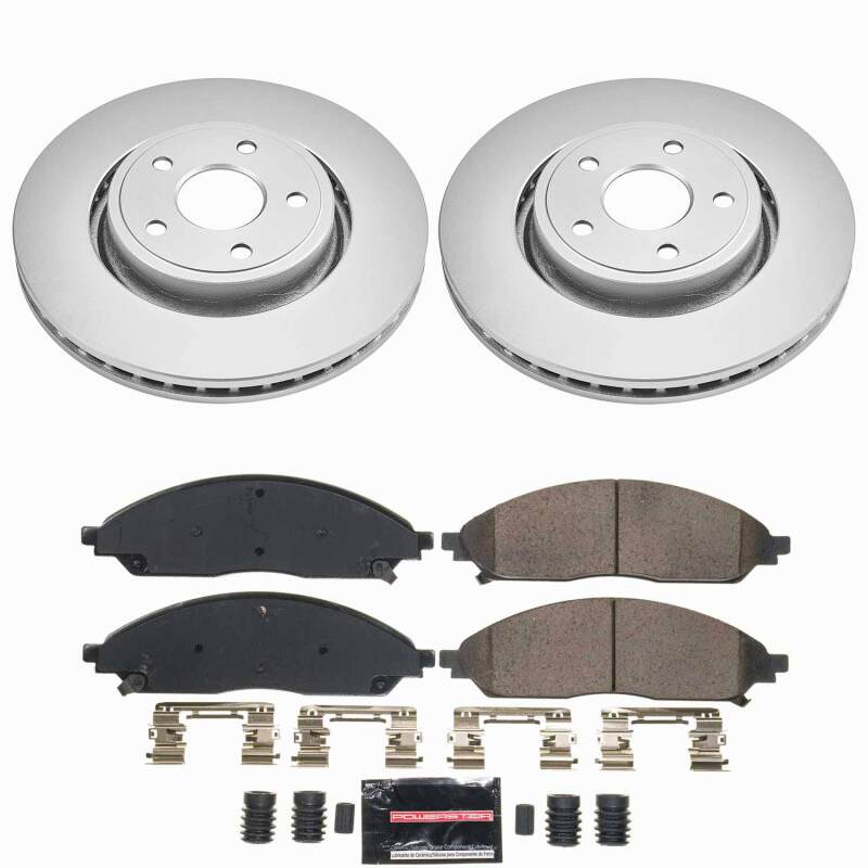 Power Stop 22-24 Jeep Grand Cherokee Front Z23 Coated Brake Kit Brake Kits - Performance D&S PowerStop