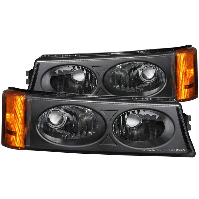 ANZO 2003-2006 Chevrolet Silverado 1500 Euro Parking Lights Black Lights Corner ANZO