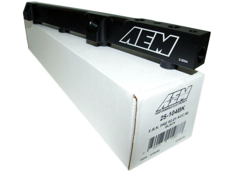 AEM 90-93 Accord DX/LX/SE/EX & 92-01 Prelude S/Si/Si VTEC Black Fuel Rail Fuel Rails AEM