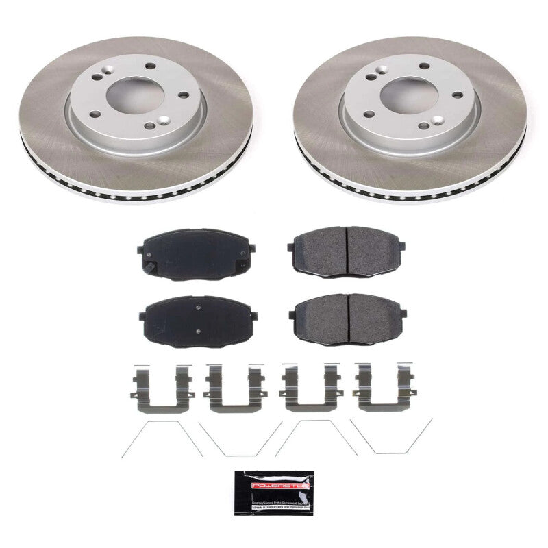 Power Stop 17-19 Kia Soul Front Semi-Coated Rotor Kit Brake Kits - Performance Blank PowerStop