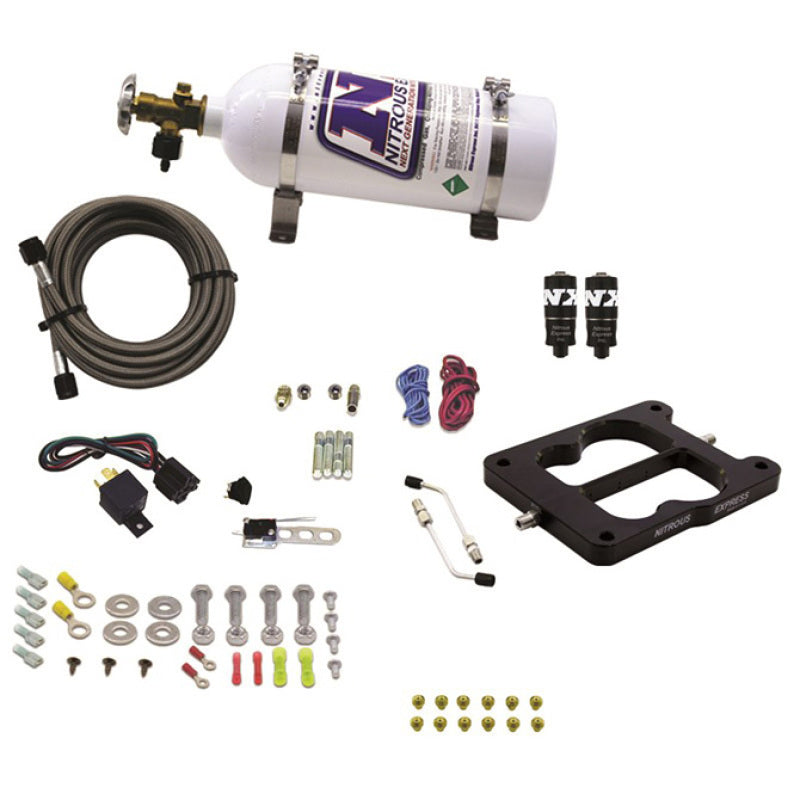 Nitrous Express Q-Jet/Holley Spread Bore Hitman Nitrous Kit (100-150-200HP) w/Composite Bottle Nitrous Systems Nitrous Express