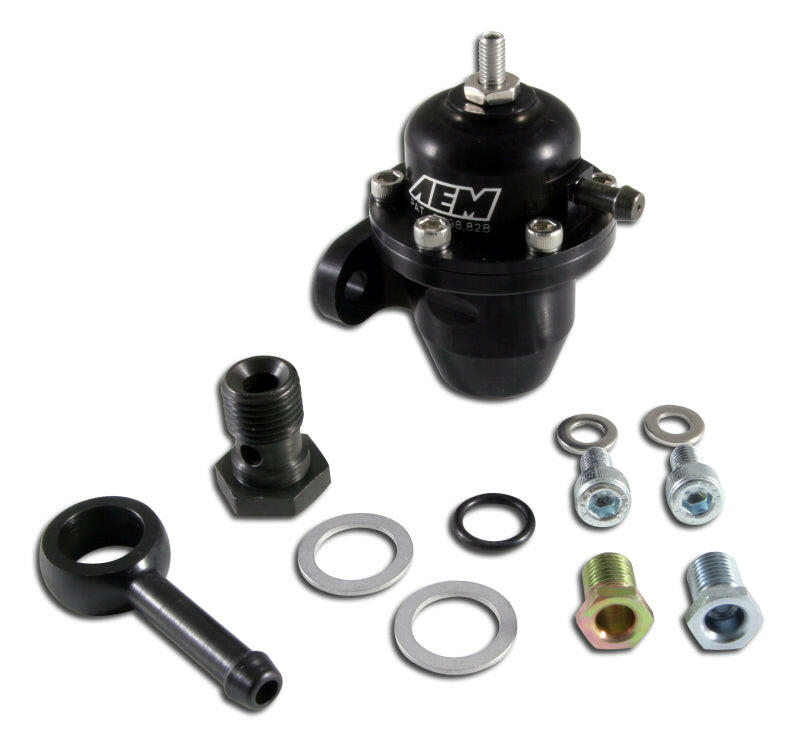 AEM 86-93 Acura / 95-98 TL / 88-91 Civic/CRX / 92-01 Prelude Black Adjustable Fuel Pressure Regulato Fuel Pressure Regulators AEM