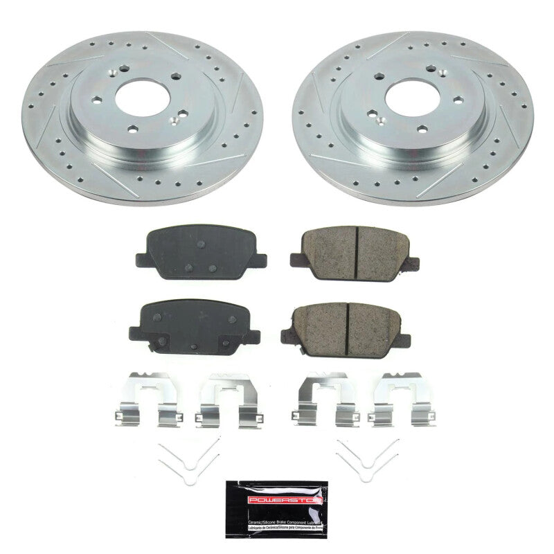 Power Stop 20-22 Kia Telluride Rear Semi-Coated Rotor Kit Brake Kits - Performance Blank PowerStop