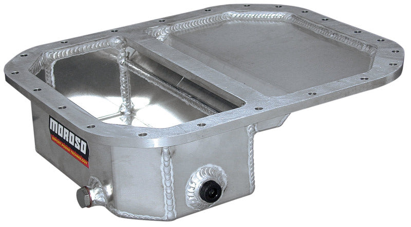Moroso Mazda 13B Rotary (w/Front Sump) Drag Race Baffled Wet Sump 6.25qt 4in Aluminum Oil Pan Oil Pans Moroso