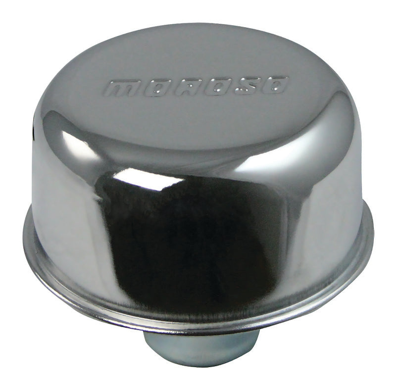 Moroso Valve Cover Breather - Street Cars w/PCV Setup - One Piece Push-In Type - Chrome Plated Valve Covers Moroso