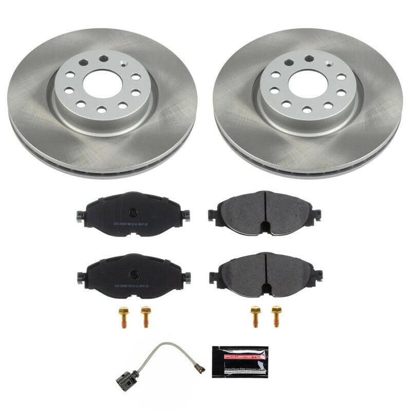 Power Stop 22-24 Volkswagen Taos Front Semi-Coated Rotor Kit Brake Kits - Performance Blank PowerStop