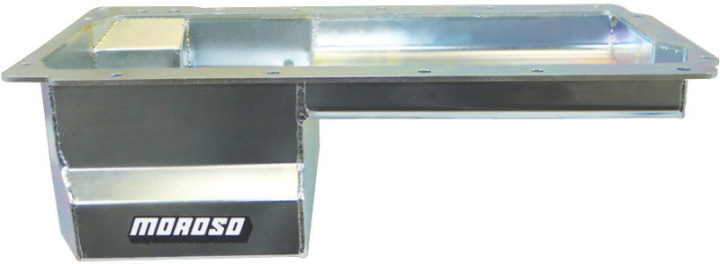 Moroso GM LS Swap/Early F-Body (w/Rear Sump & Remote Oil Filter Adapter) Wet Sump 6in Steel Oil Pan Oil Pans Moroso