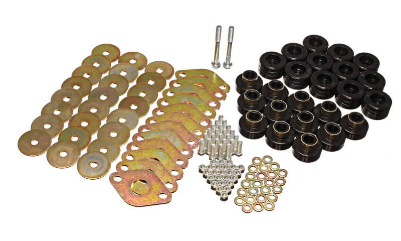 Energy Suspension Body Mount Set W/Hardware - Black Bushing Kits Energy Suspension