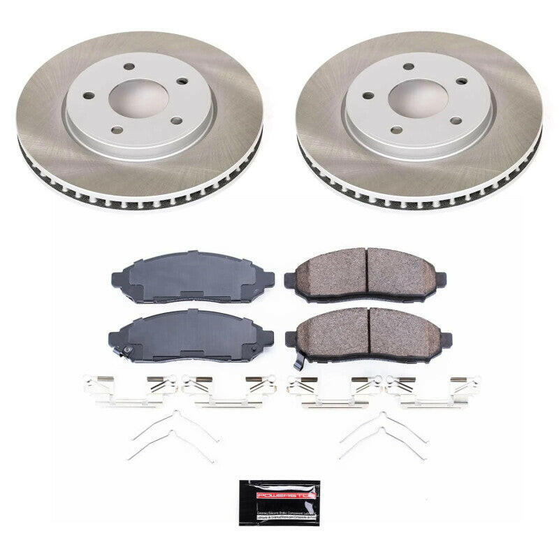 Power Stop 13-21 Nissan NV200 Front Semi-Coated Rotor Kit Brake Kits - Performance Blank PowerStop