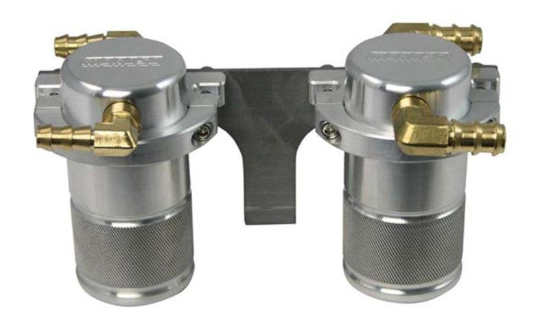 Moroso 08-14 Subaru STi (w/Front Mount Intercooler) Air/Oil Separator Catch Can - Billet Aluminum Oil Catch Cans Moroso