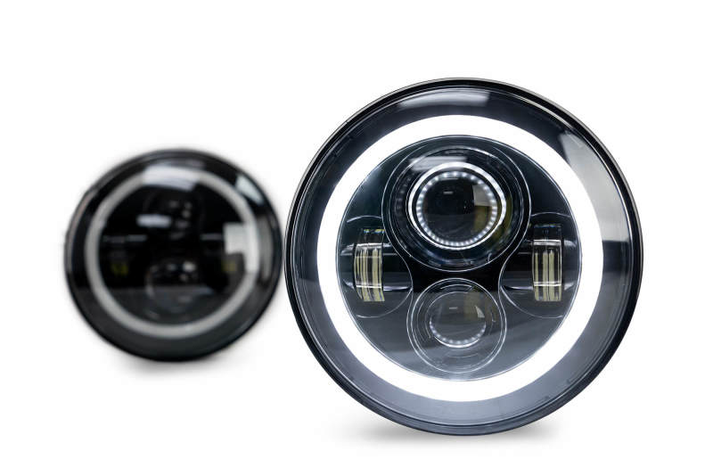 DV8 Offroad 07-18 Jeep Wrangler JK LED Projector Headlights w/ Angel Eyes Headlights DV8 Offroad