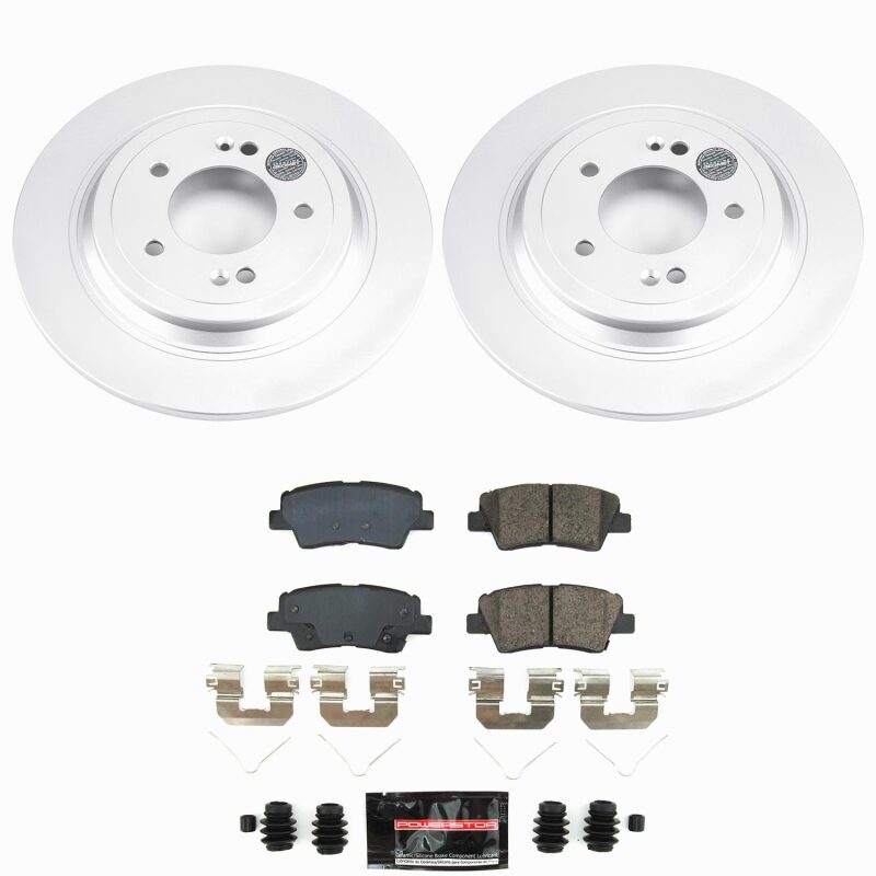 Power Stop 19-25 Hyundai Nexo Rear Z23 Coated Brake Kit Brake Kits - Performance D&S PowerStop