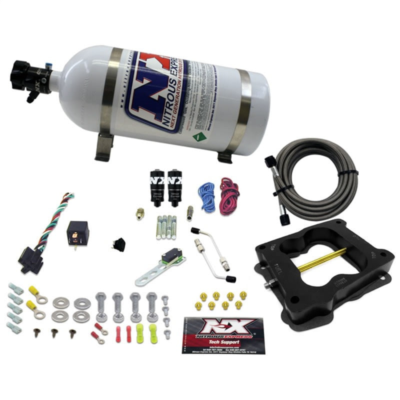 Nitrous Express Q-Jet/Holley Spread Bore Hitman Plus Nitrous Kit (50-200HP) w/10lb Bottle Nitrous Systems Nitrous Express