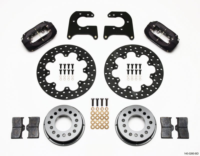 Wilwood Forged Dynalite Rear Drag Kit Drilled Rotor Mopar-Dana 2.36in Offset Big Brake Kits Wilwood