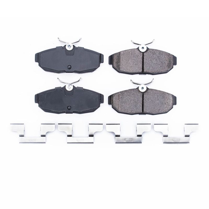 Power Stop 05-11 Ford Mustang Rear Z17 Evolution Ceramic Brake Pads w/Hardware Brake Pads - OE PowerStop