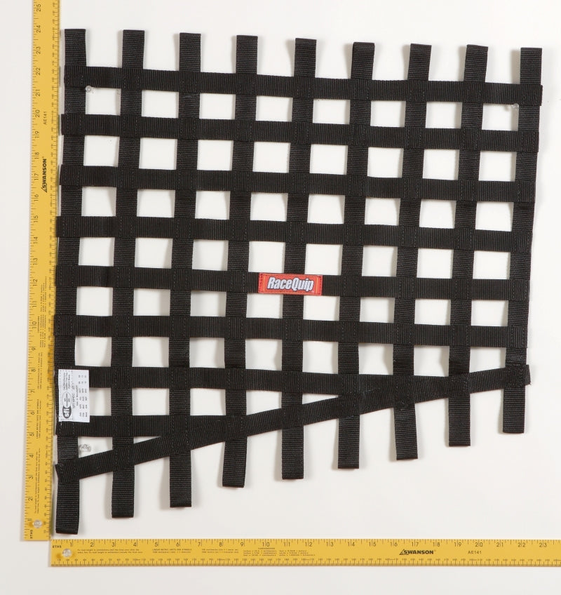 RaceQuip Black Drag 24 To 18 X 23 SFI Rib Net Window Nets Racequip