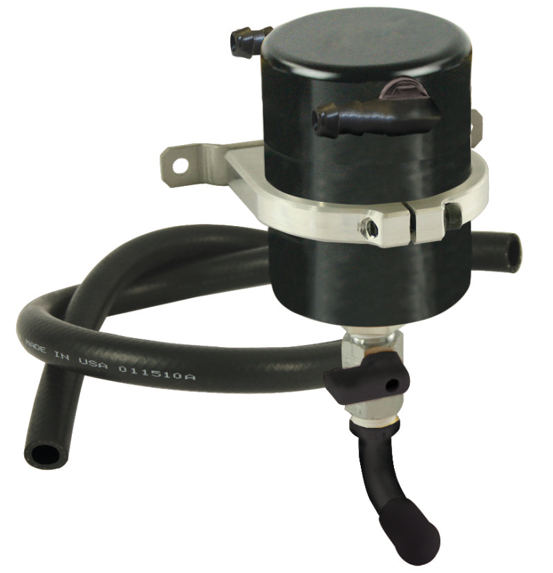Moroso Universal Air/Oil Separator Catch Can - Large Body - Billet Aluminum - Black Anodized Oil Catch Cans Moroso