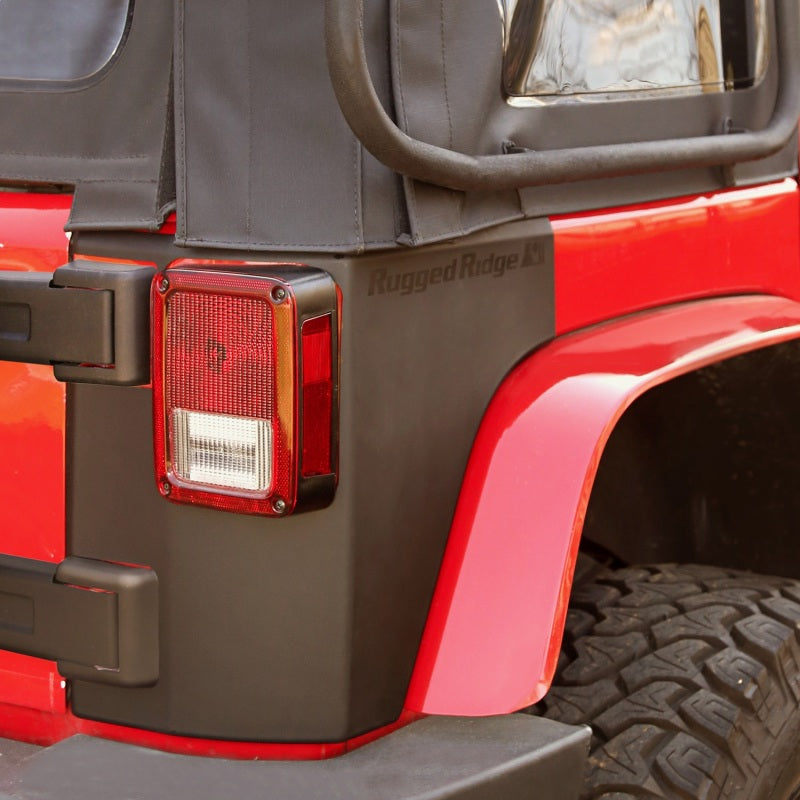 Rugged Ridge Rear Corner Kit Body Armor 2-Door 7-18 Jeep Wrangler Body Armor & Rock Rails Rugged Ridge
