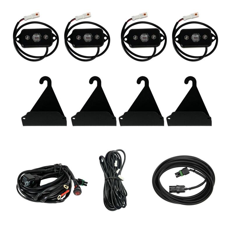 Baja Designs 05-24 Toyota Tacoma / 07-24 Toyota Tundra Bed Rail Cargo Light Kit - Red Lights Bed Rail Baja Designs