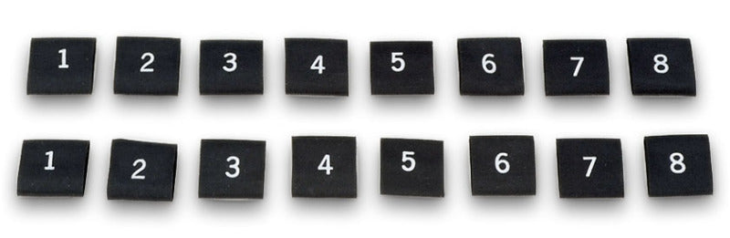 Moroso Spark Plug Shrink Sleeves - Numbered From 1-8 - Set of 2 Spark Plugs Moroso