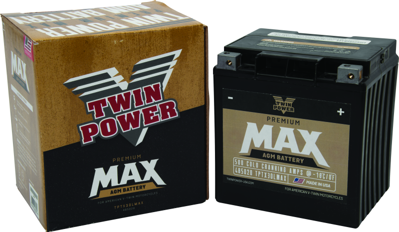 Twin Power GYZ-32HL Premium MAX Battery Replaces H-D 66010-97A Made in USA 500 CCA Batteries TwinPower