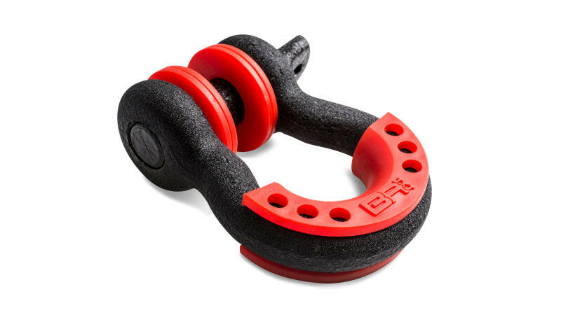 Body Armor 4x4 3/4in Black D-Ring with Red Isolators Single Tow Hooks Body Armor 4x4