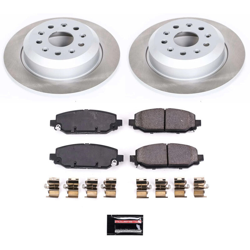 Power Stop 18-22 Jeep Wrangler Rear Semi-Coated Rotor Kit Brake Kits - Performance Blank PowerStop