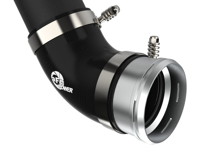 aFe 21+ Ford F-150 V6-3.5L (tt) BladeRunner 3in to 3.5in Aluminum Cold Charge Pipe Black Intercoolers aFe