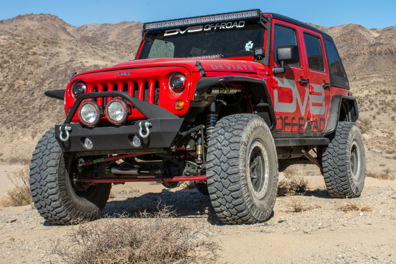 DV8 Offroad 07-18 Jeep Wrangler JK Front & Rear Flat Tube Fenders Fenders DV8 Offroad