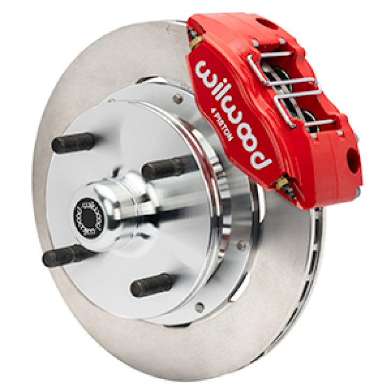 Wilwood 70-72 Porsche 914 Front Powerlite Brake Kit Plain Face - Red Brake Kits - Performance Blank Wilwood